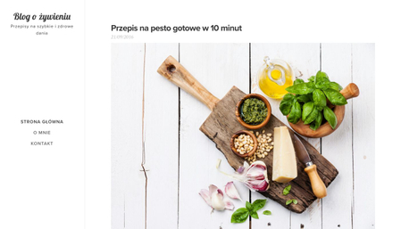 Szablon do bloga kulinarnego