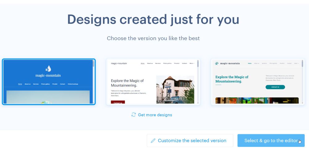 Travel Agency templates generated by AI