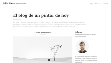 Plantilla de blog artístico