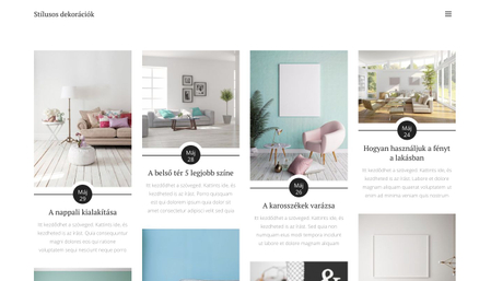 Stílusos dekorációk blog sablon