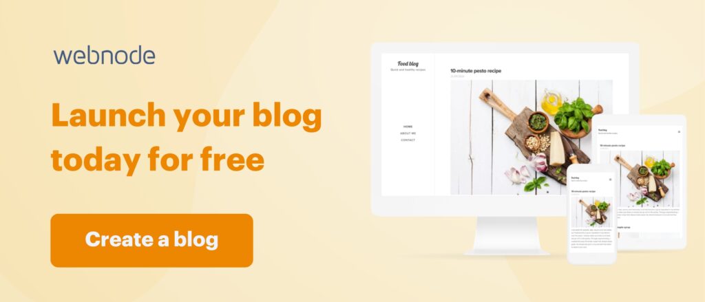 Launch your free blog today with Webnode.