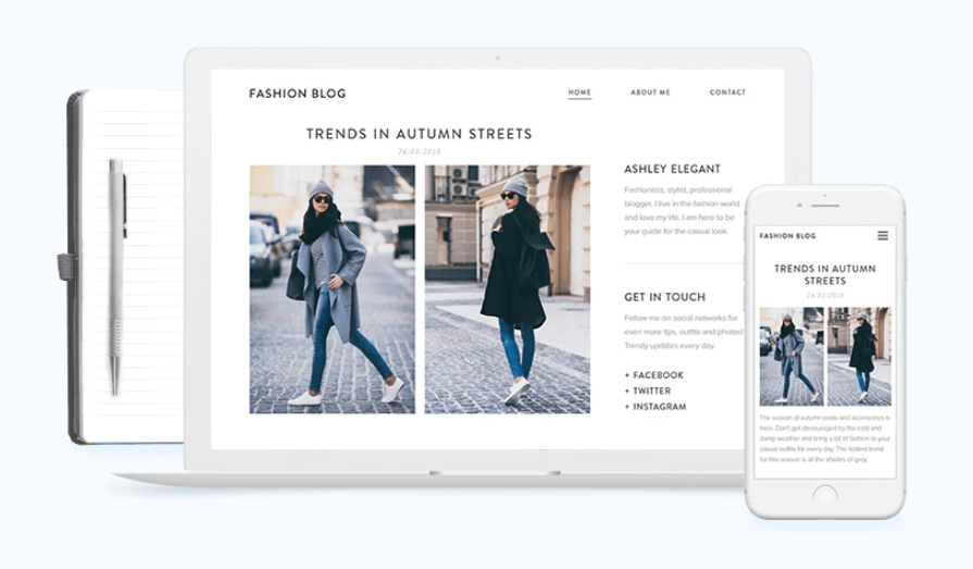 Webnode blog template