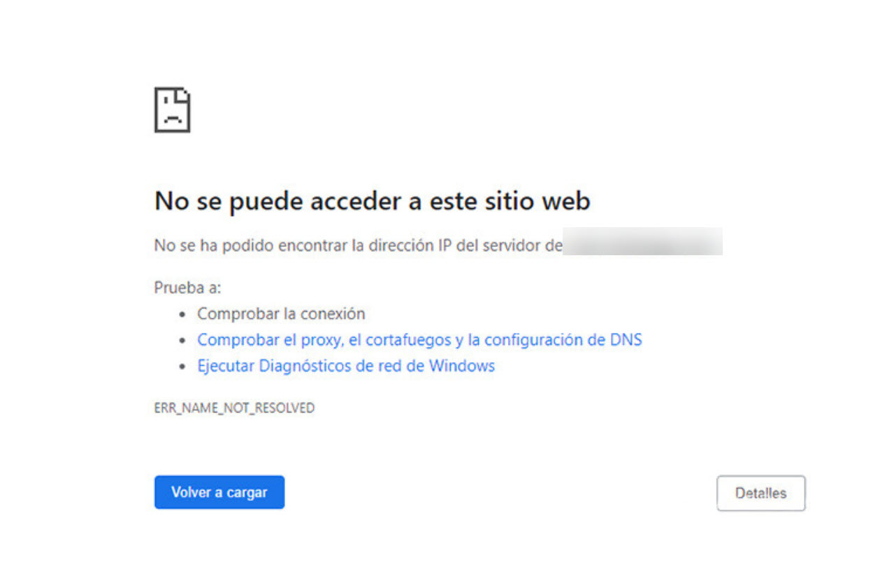 No se puede acceder a este sitio web