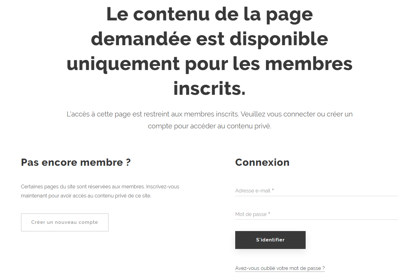 Site internet d'affiliation Espace membre Webnode