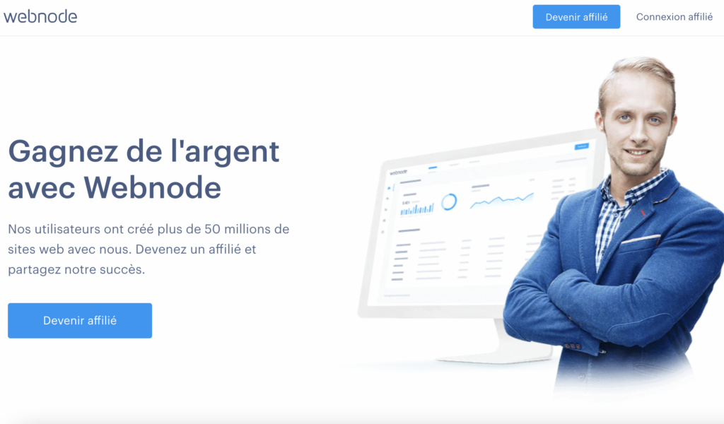 Programme d'affiliation de Webnode. Gagner de l'argent avec l'affiliation