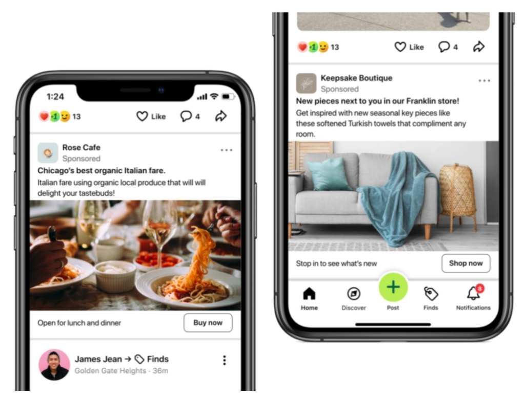 Local platforms ads examples