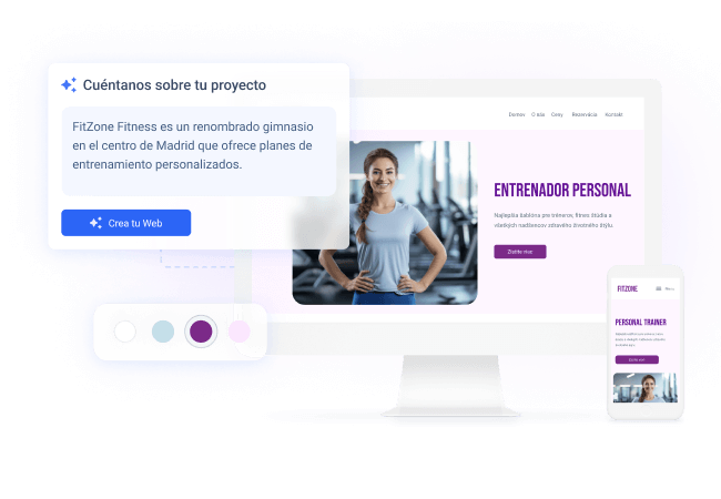 ¿Dificultad para escribir textos o elegir imágenes? Nuestra IA para crear páginas web lo hará por ti