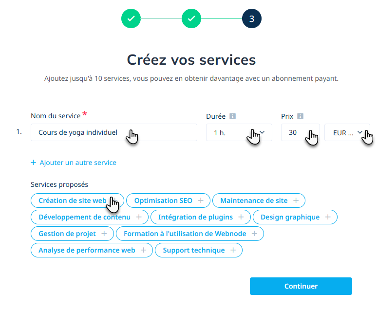 créez vos services