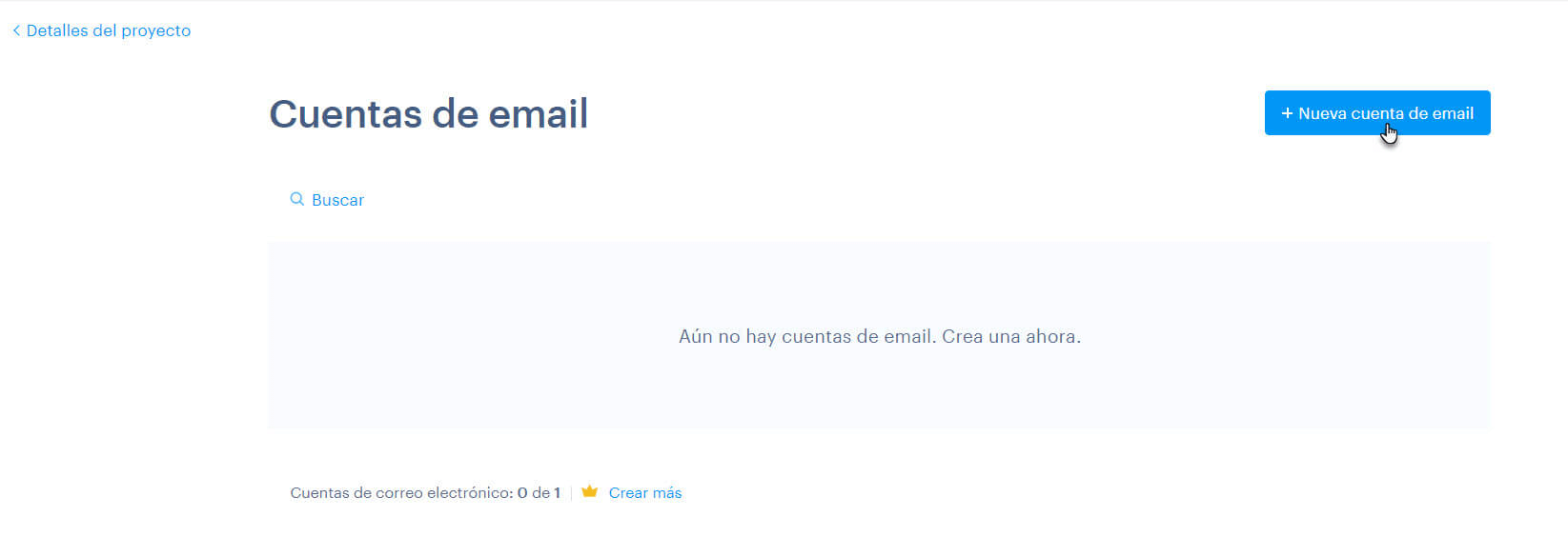 Nueva cuenta de email