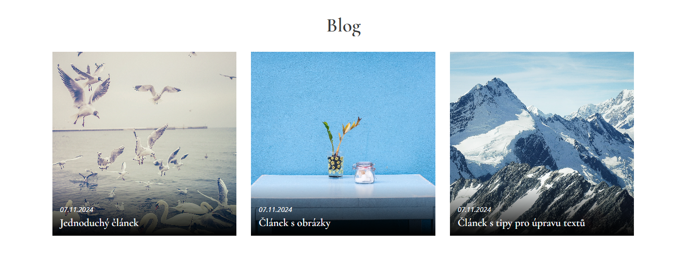 Příklad mřížek neboli karet