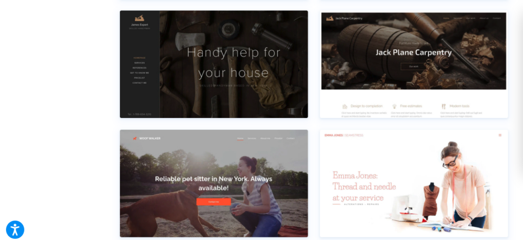 A small selection of handyman appropriate templates.