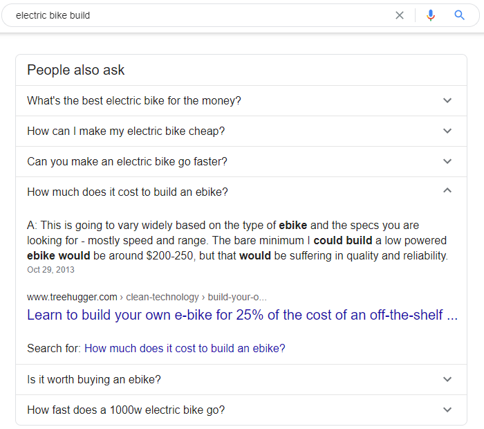Requêtes connexes sur Google