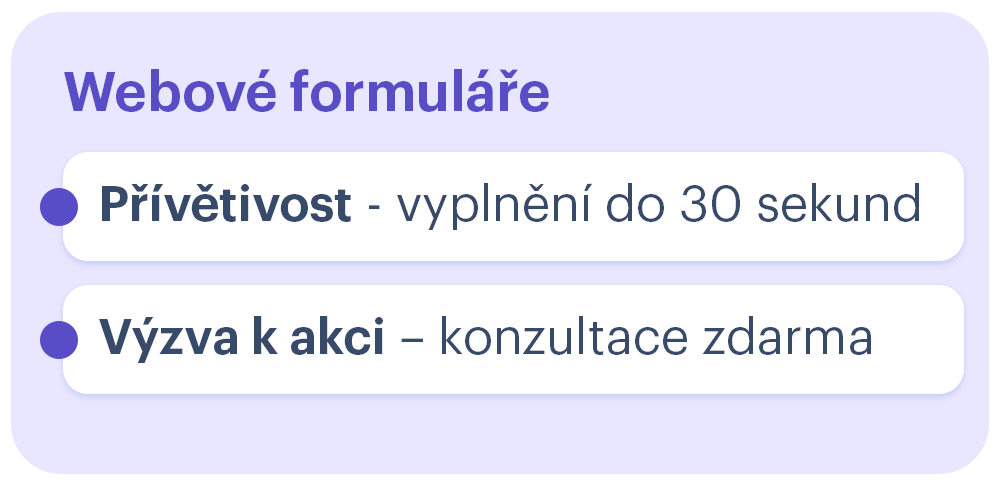 Hlavní prvky funkčních webových formulářů