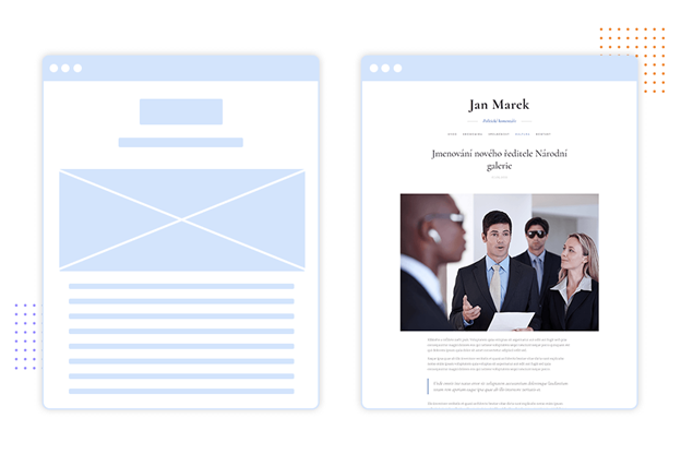 Ukázka obsahu v jednom sloupci