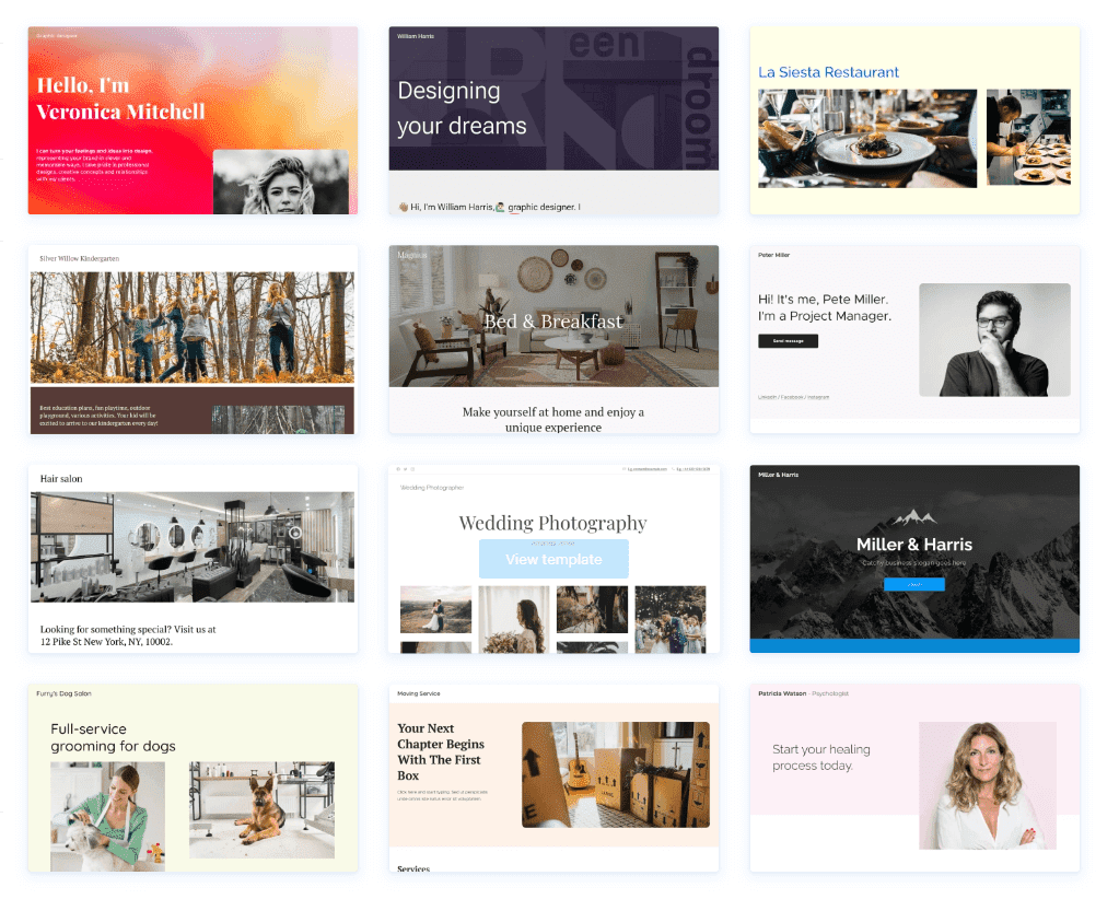 Exemples de web design moderne
