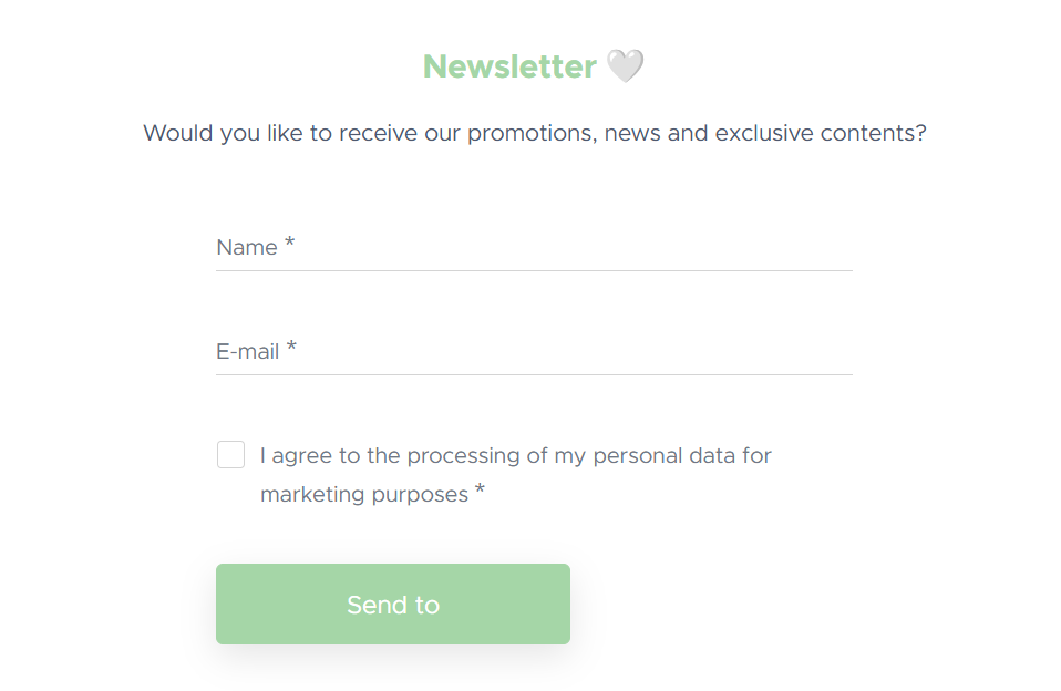 Example of a contact form from Webnode user, showcasing form layout and design.