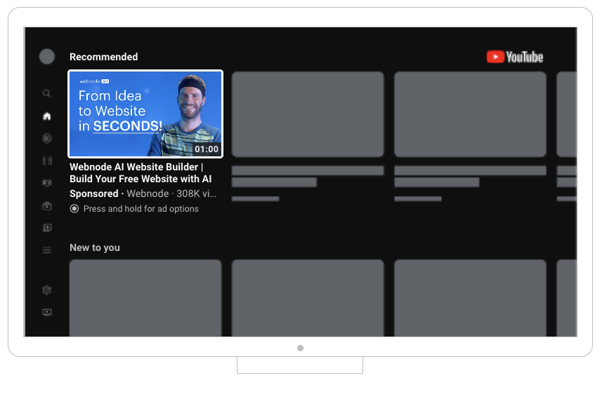 Webnode youtube ads examples